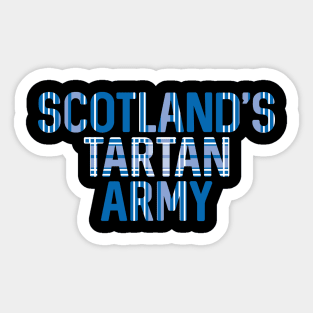Scotland's Tartan Army, Scottish Saltire Flag Tartan, Scottish Football Slogan Design Sticker